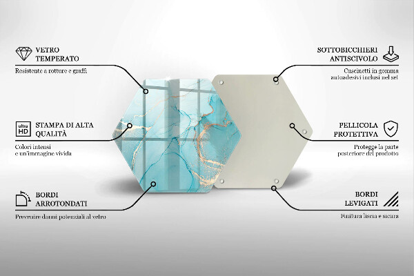 Üveg vágódeszka Kő absztrakció