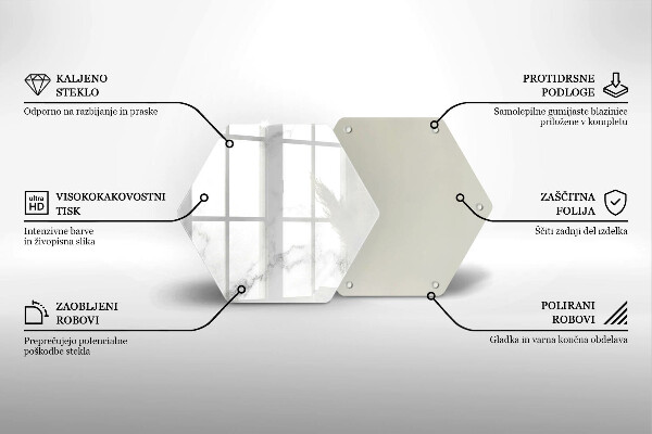 Üveg vágódeszka Modern márvány