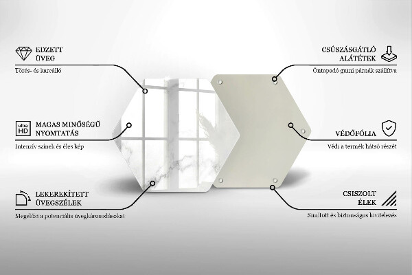 Üveg vágódeszka Modern márvány