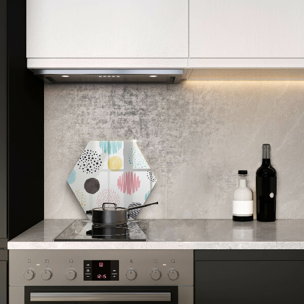 Üveg vágódeszka Festett formák