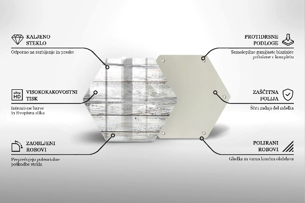 Üveg vágódeszka Világos fa táblák