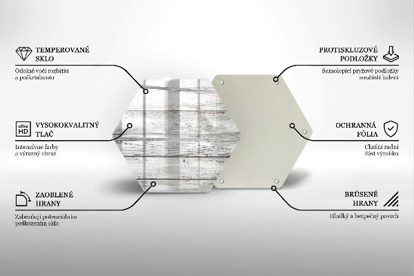 Üveg vágódeszka Világos fa táblák