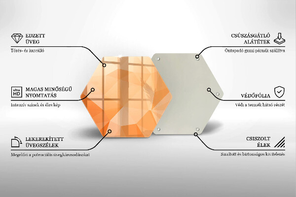 Üveg vágódeszka Geometriai háttér