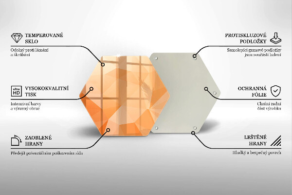 Üveg vágódeszka Geometriai háttér