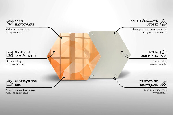 Üveg vágódeszka Geometriai háttér