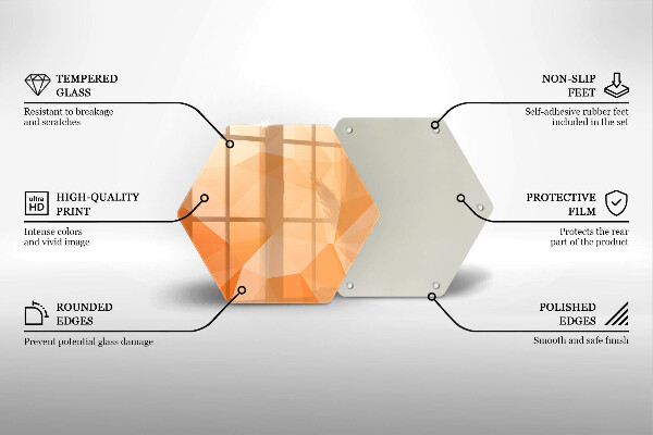 Üveg vágódeszka Geometriai háttér