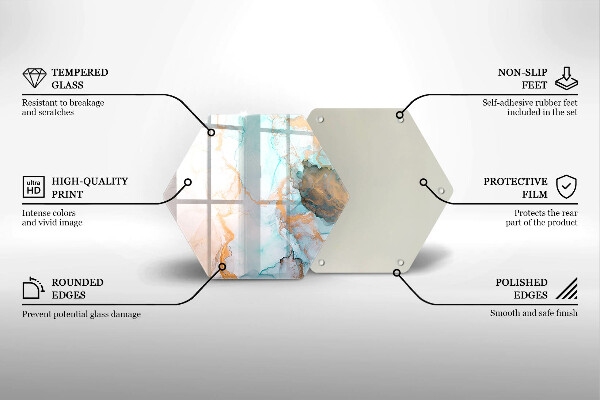 Üveg vágódeszka Márvány absztrakció