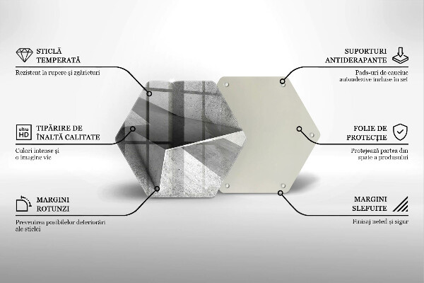 Üveg vágódeszka Konkrét absztrakció