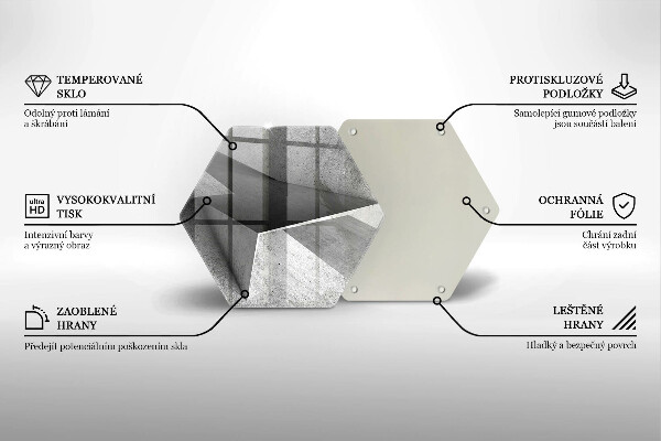 Üveg vágódeszka Konkrét absztrakció