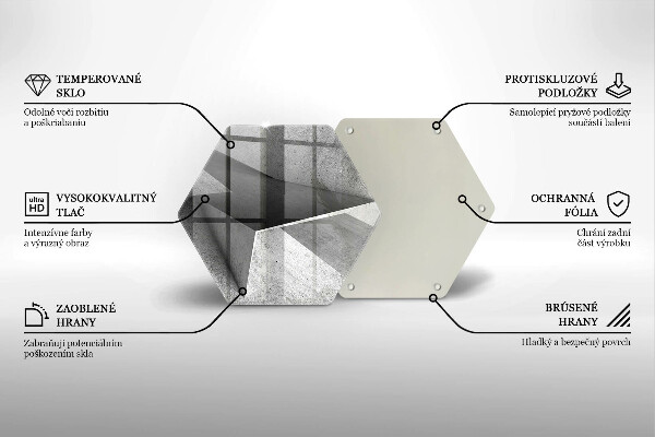 Üveg vágódeszka Konkrét absztrakció