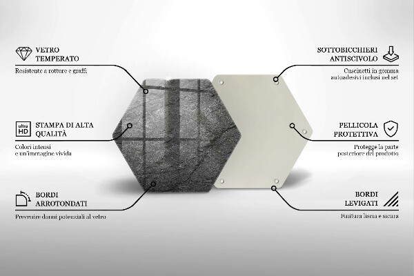 Üveg vágódeszka Kő textúra