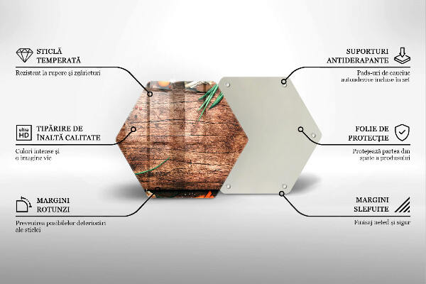 Üveg vágódeszka Fa konyhai tábla