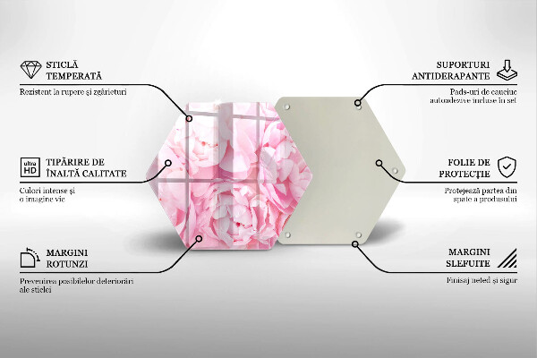 Üveg vágódeszka Finom bazsarózsa