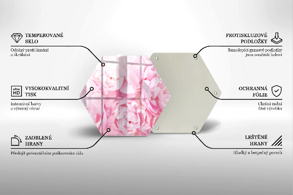 Üveg vágódeszka Finom bazsarózsa