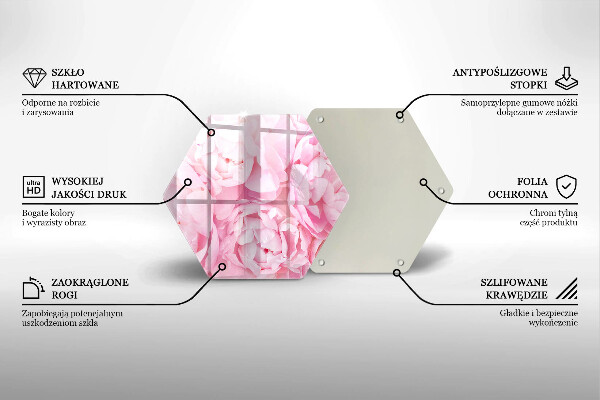 Üveg vágódeszka Finom bazsarózsa