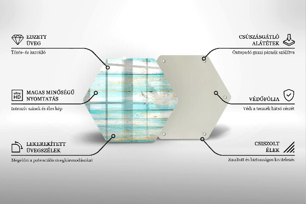 Üveg vágódeszka Vintage fa táblák