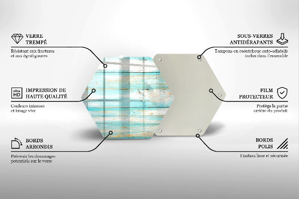 Üveg vágódeszka Vintage fa táblák