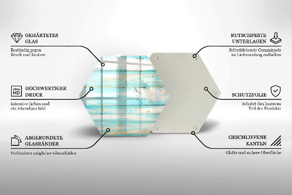 Üveg vágódeszka Vintage fa táblák