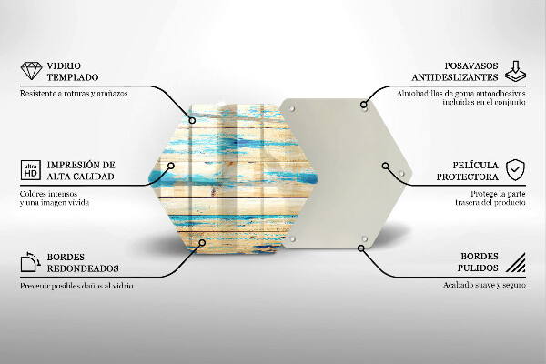 Üveg vágódeszka Retro fa táblák