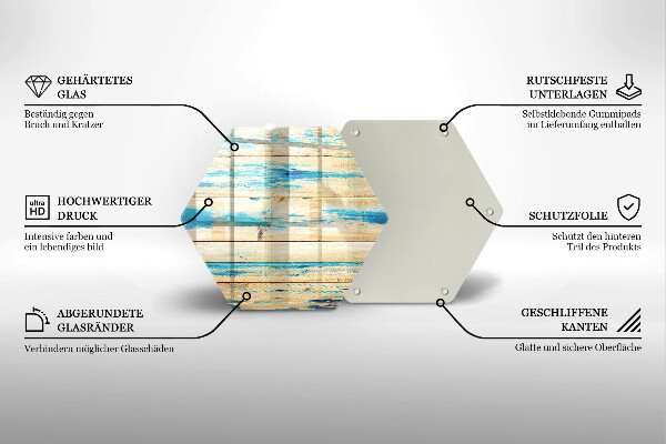 Üveg vágódeszka Retro fa táblák