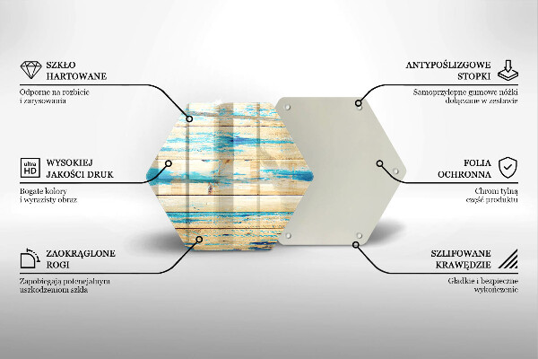 Üveg vágódeszka Retro fa táblák