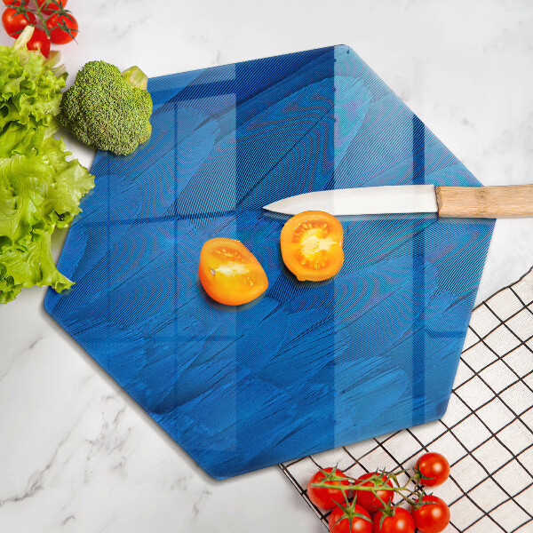 Üveg vágódeszka Madártollak