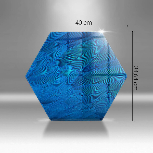 Üveg vágódeszka Madártollak