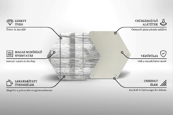 Üveg vágódeszka Régi fa táblák