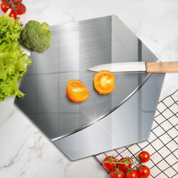 Üveg vágódeszka Fém absztrakciós minta