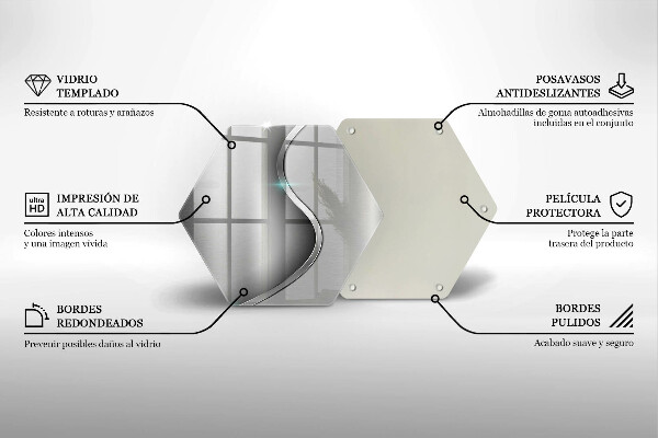 Üveg vágódeszka Absztrakt ezüst fém