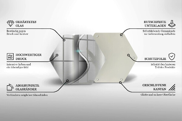 Üveg vágódeszka Absztrakt ezüst fém