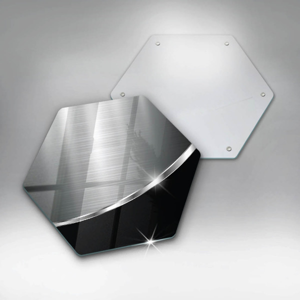 Üveg vágódeszka Absztrakció fémmel