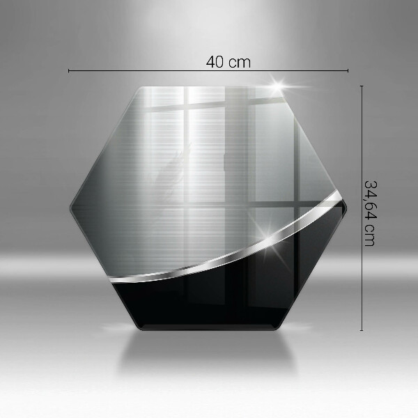 Üveg vágódeszka Absztrakció fémmel