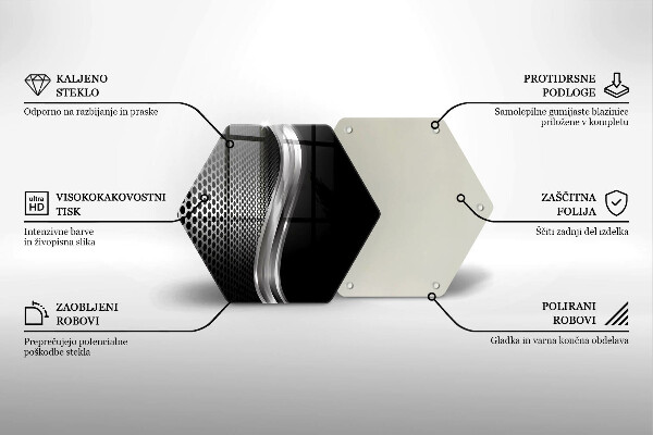 Üveg vágódeszka Fém szerkezet