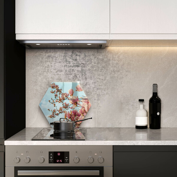 Üveg vágódeszka Rózsaszín virágú fa