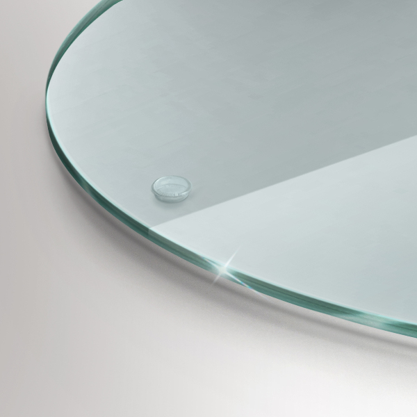 Átlátszó üveg vágódeszka 30 cm