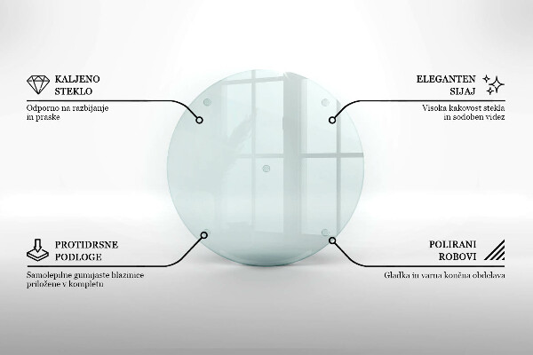 Átlátszó üveg vágódeszka 40 cm