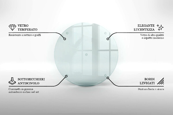 Átlátszó üveg vágódeszka 40 cm