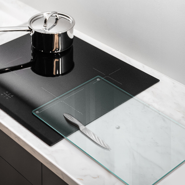 Átlátszó üveg vágódeszka 52x30 cm