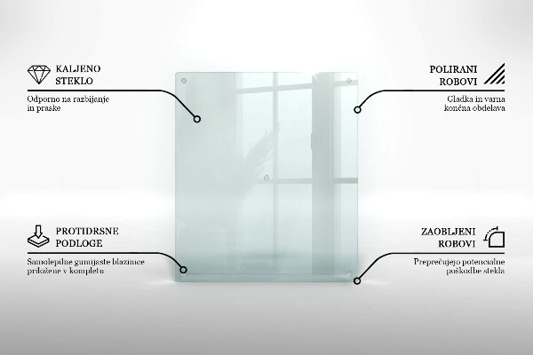 Átlátszó üveg vágódeszka 60x52 cm