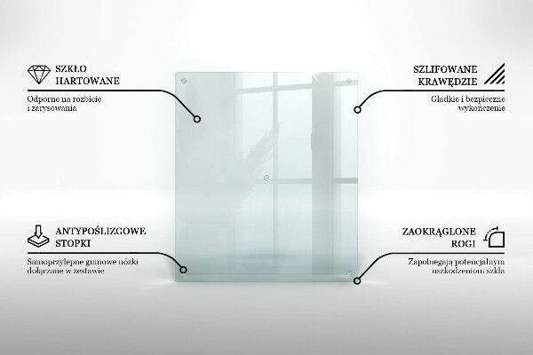 Átlátszó üveg vágódeszka 60x52 cm