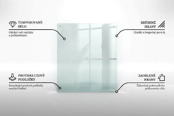 Átlátszó üveg vágódeszka 60x52 cm