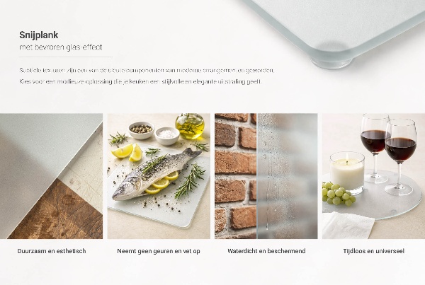 Edzett üveg vágódeszka 2 db. 30x52 cm