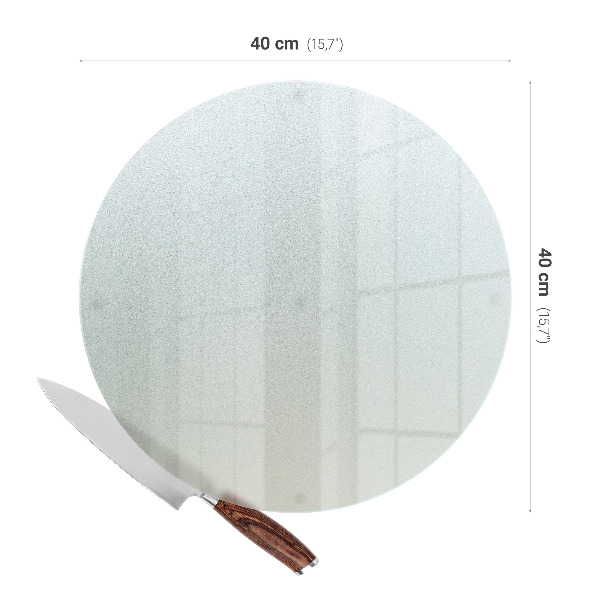 Edzett üveg vágódeszka 40 cm átmérővel
