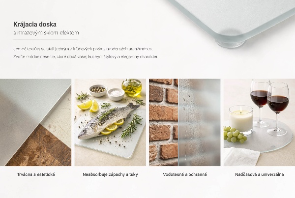 Edzett üveg vágódeszka átmérő 40 cm