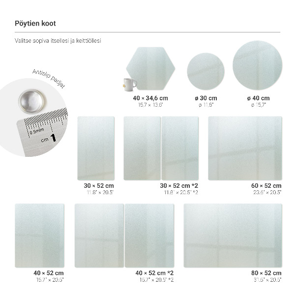 Üveg vágódeszka fényképpel 52x30 cm