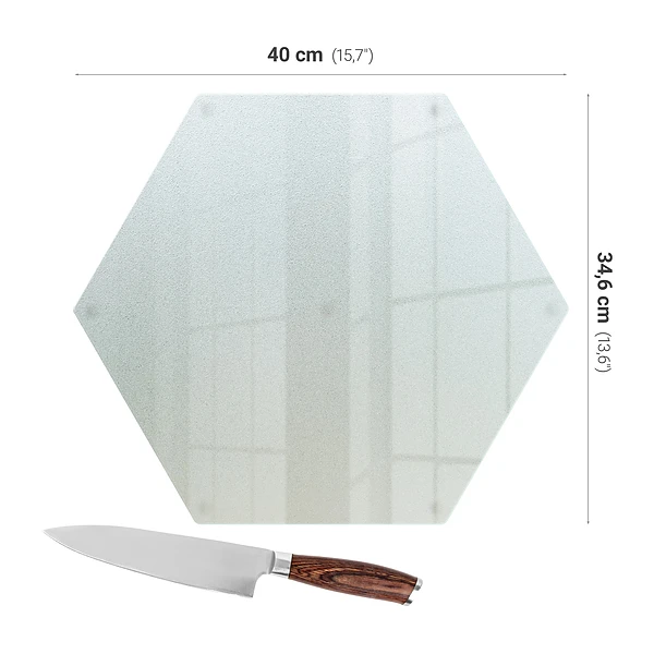 Személyre szabott fényképes üveg vágódeszka 40 cm