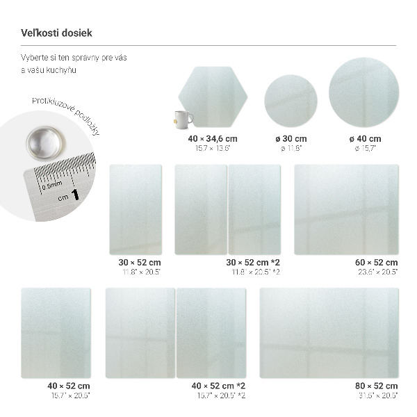 Üveg vágódeszka fényképpel h40 cm