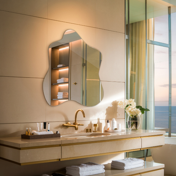 Folt alakú szabálytalan tükör 77x77 cm