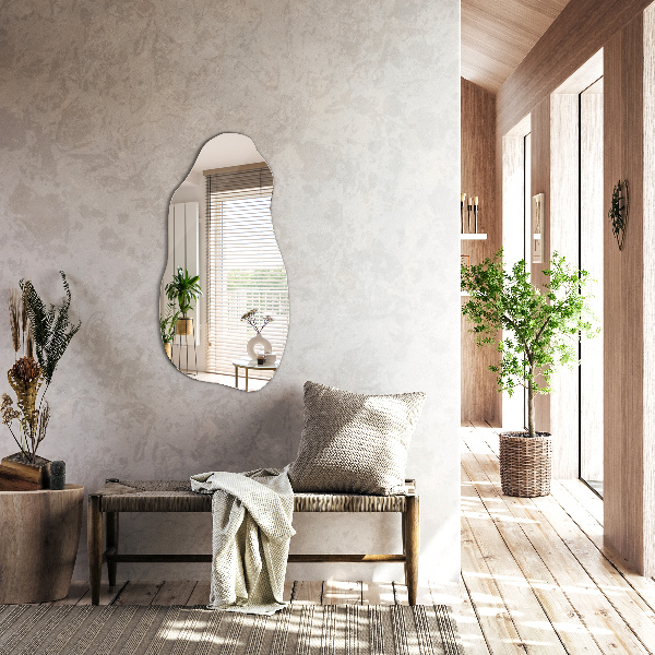 Szabálytalan tükör keret akasztás nélkül 50x100